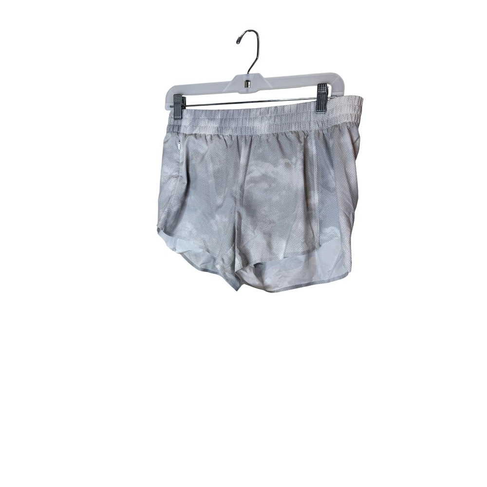 Athleta Printed Hustle 3" Short Womens Small Gray Lined Running Athletic